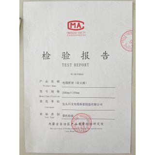 電纜橋架(防火漆)檢驗報告